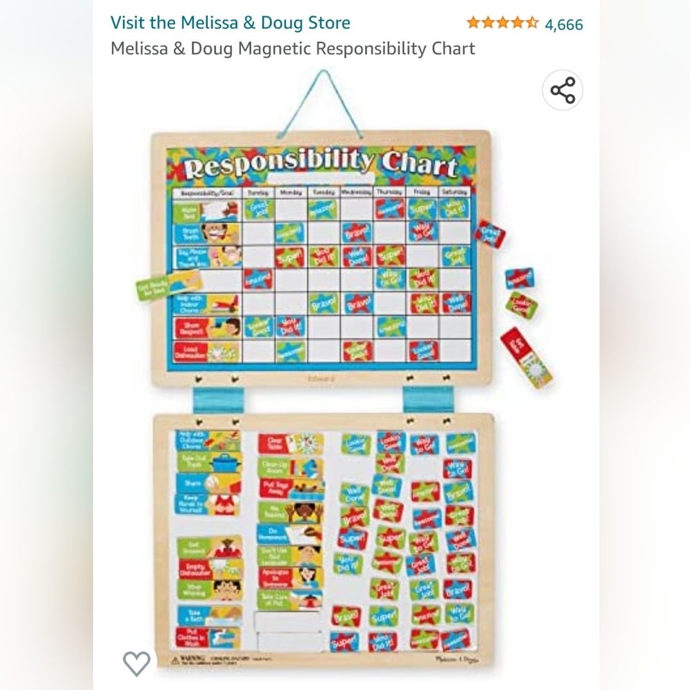 NEW Melissa & Doug Responsibility Chart
